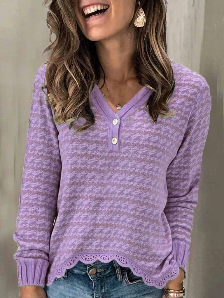 Heymiss Womens Sweatshirts V Neck Long Sleeve Shirts Loose Casual Fall Fashion Sweaters S-2XL
