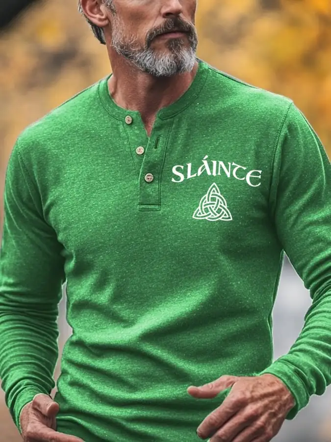 Men's St. Patrick's Day Henley Top