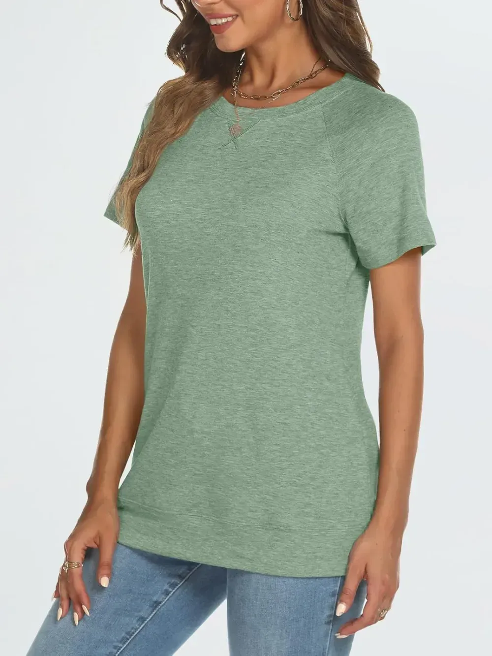 AUTOMET T Shirts Short Sleeve Crewneck Tees for Women Trendy Lightweight Soft Casual Summer Tops Clothes 2024