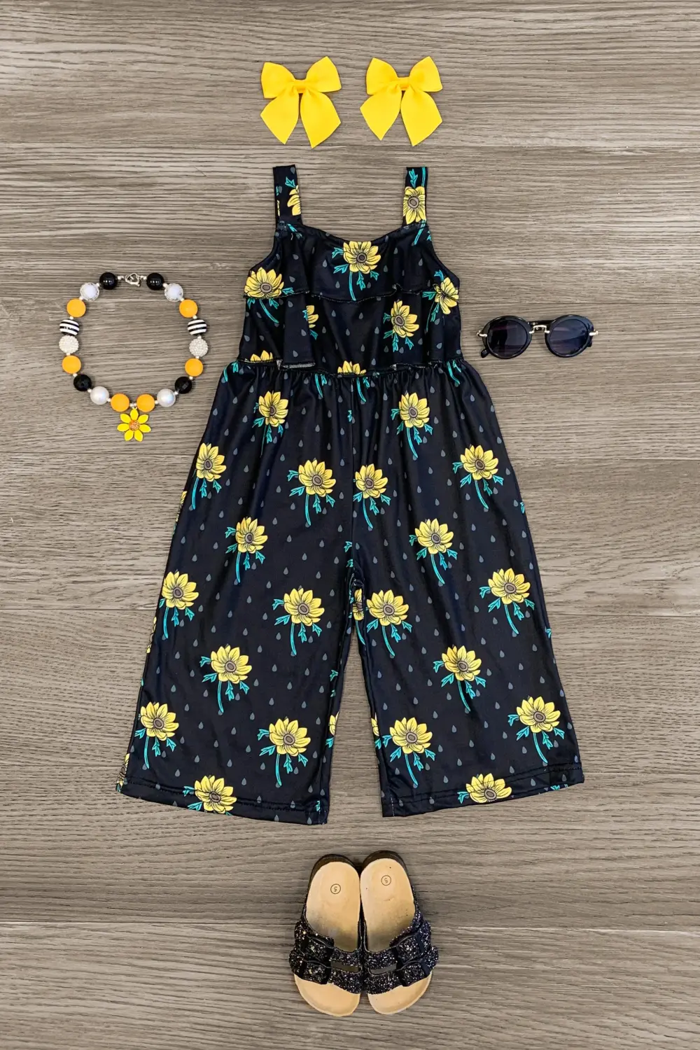 Black Sunflower Jumpsuit