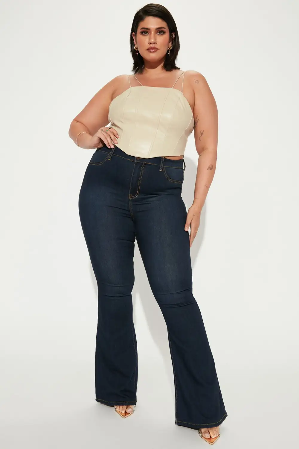 Deep In My Soul Flare Jeans - Dark Denim