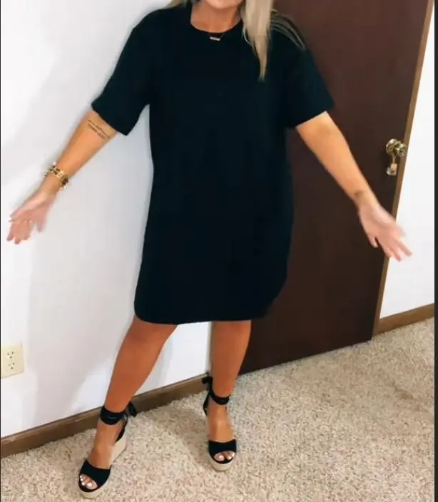 Women Plus Crewneck Short Sleeve Tops and Skinny Biker Shorts Sets