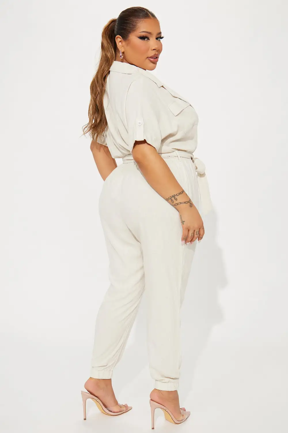 Problem Free Utility Jumpsuit - Oatmeal
