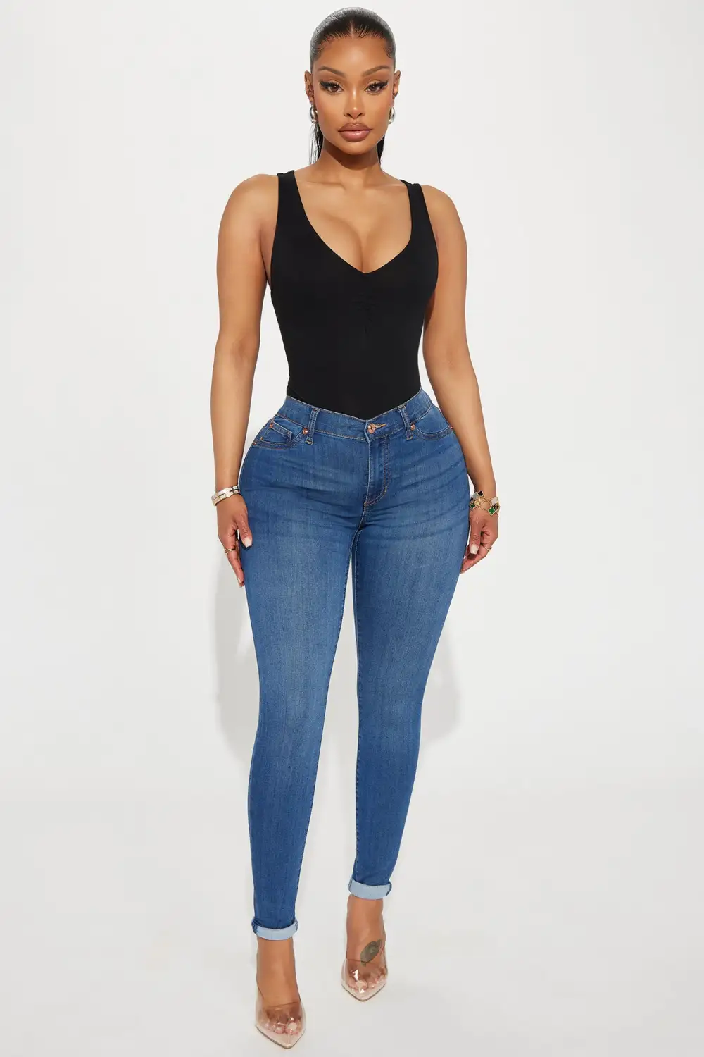 Daydreaming Of You Stretch Skinny Jeans - Dark Wash
