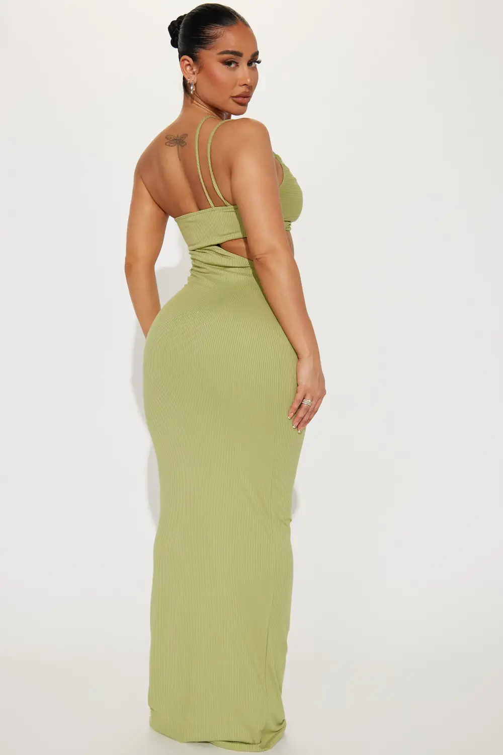 Lala Asymmetrical Maxi Dress - Sage