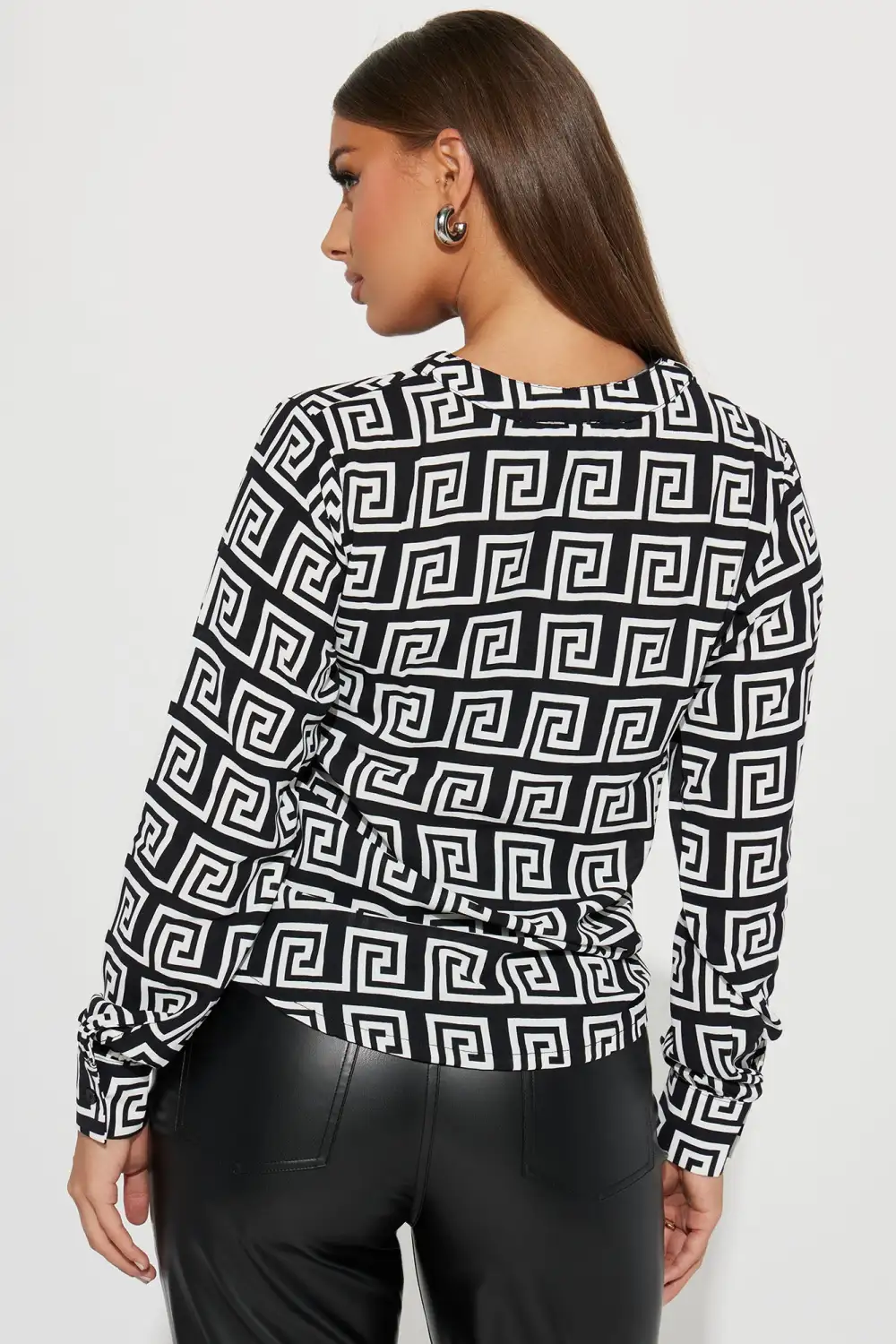 Day By Day Blouse Top - Black/White