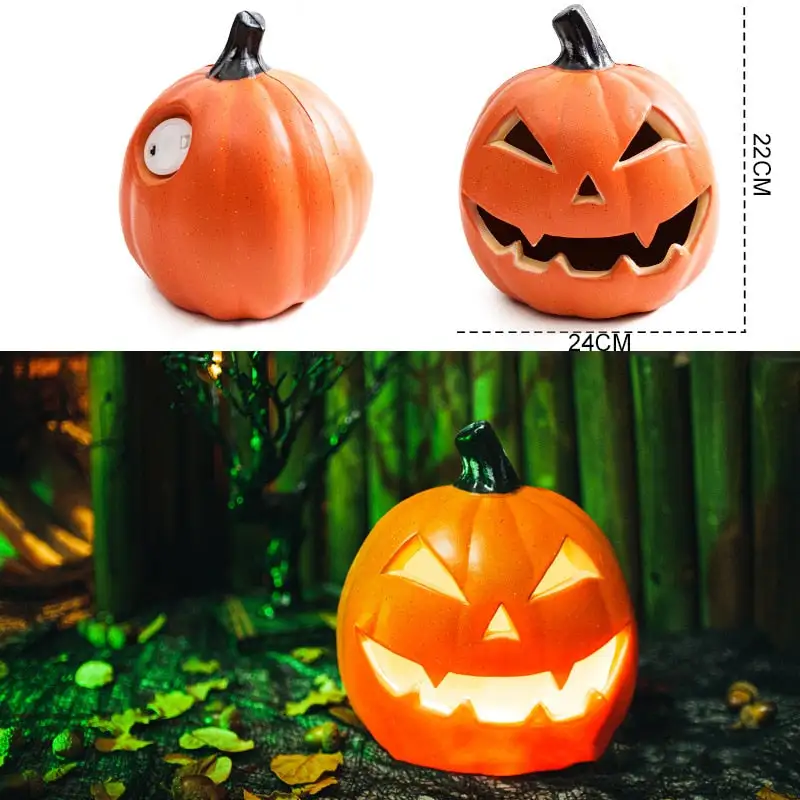 Halloween Pumpkin Led Light Lamp Creative Lantern Decoration Flashing Light Gypsophila Ghost Festival Dress Up Glowing