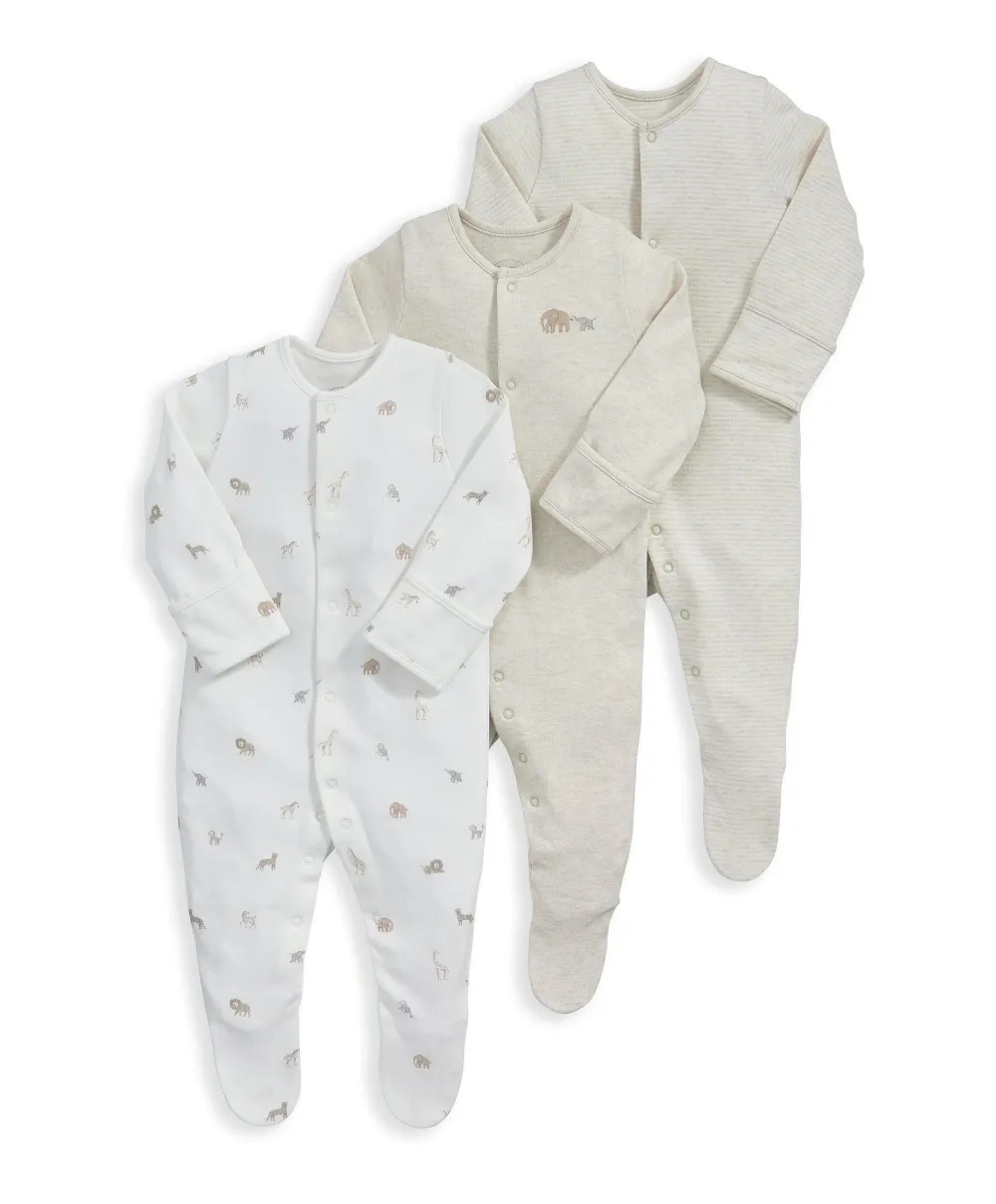Born Wild Sleepsuits (Set of 3)