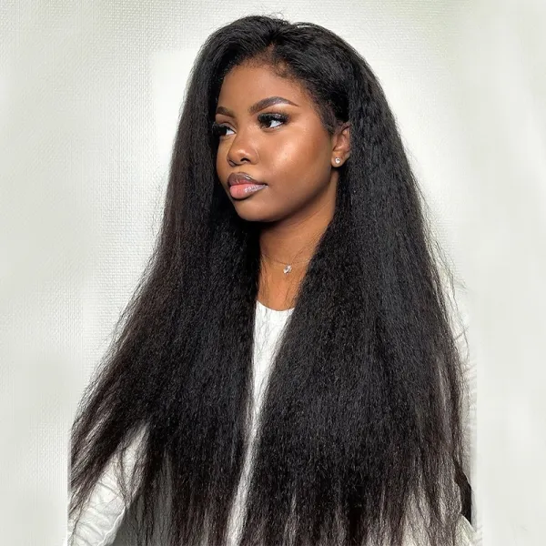 Affordable Glueless 7×6 Lace Kinky Straight Human Hair Wig Sterly Hair