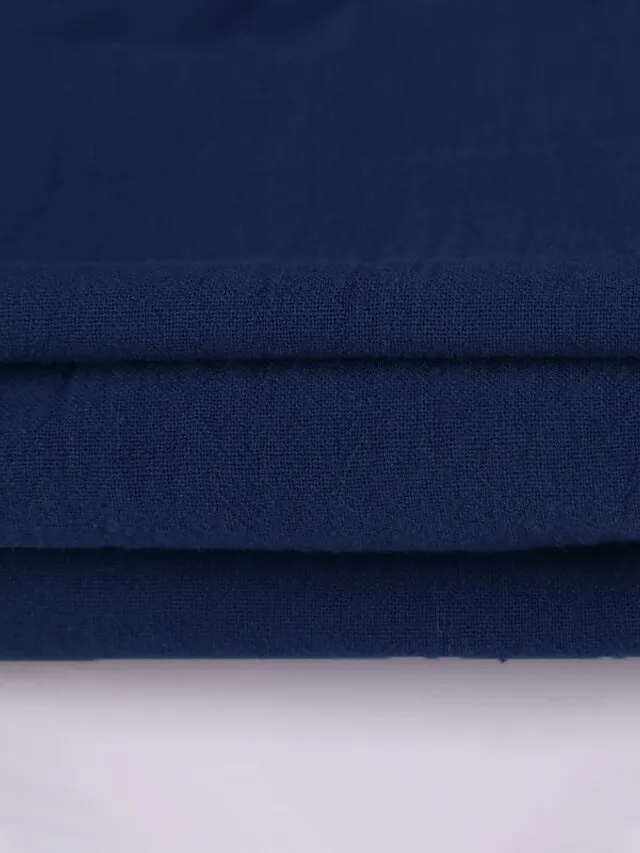 Women's Shirt Blouse Cotton Black White Blue Solid Color Button Pocket 3/4 Length Sleeve Work Daily Streetwear Daily Basic Shirt Collar Regular Fit Spring Fall Fall & Winter