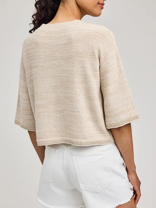 Button Front Knit Sleeveless Top