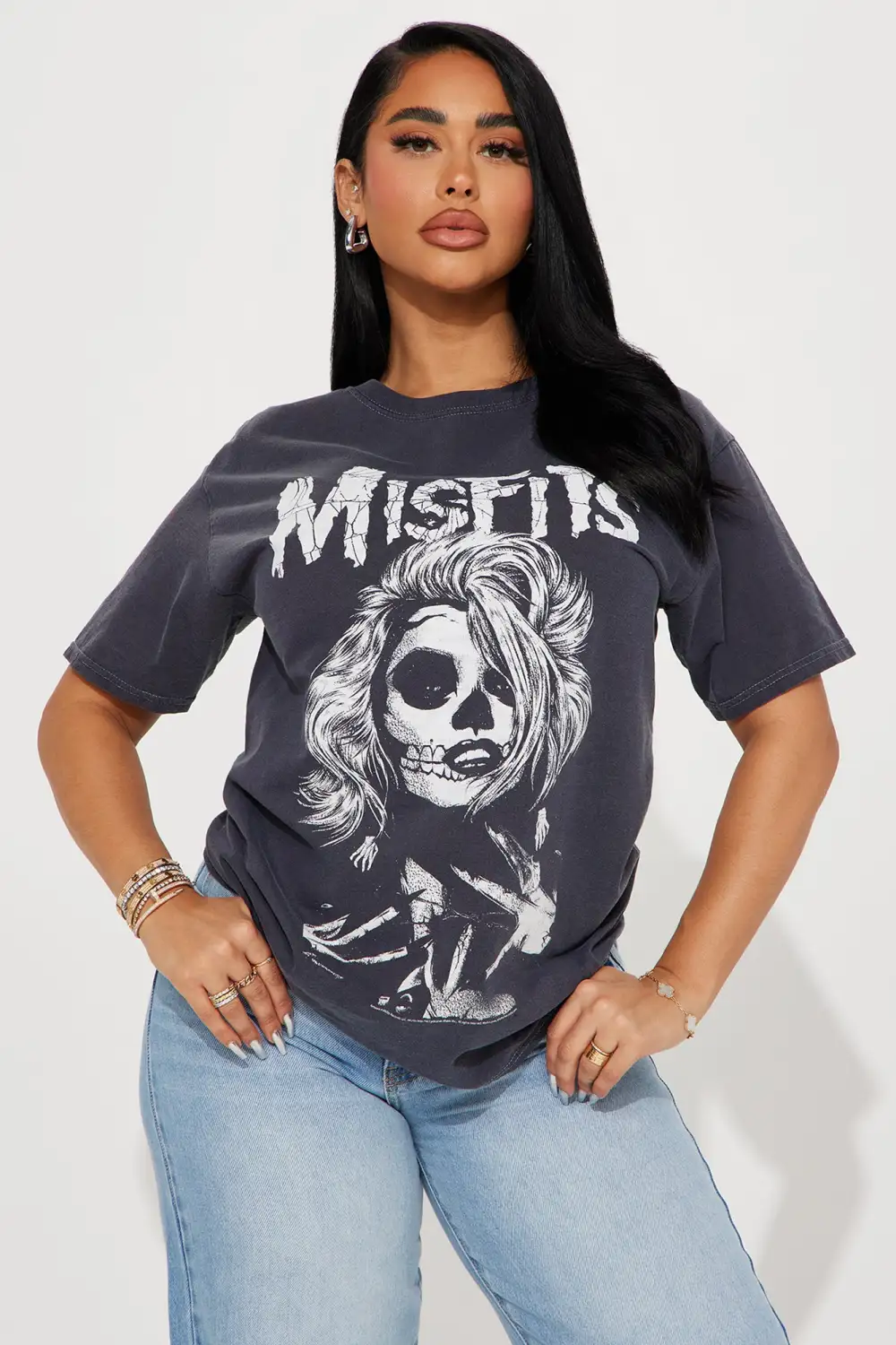 Misfits Washed Tshirt - Charcoal/combo