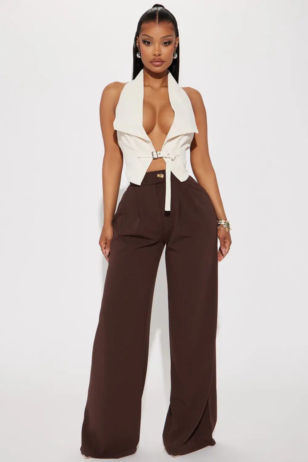 Right From Wrong Vest Top - Ivory