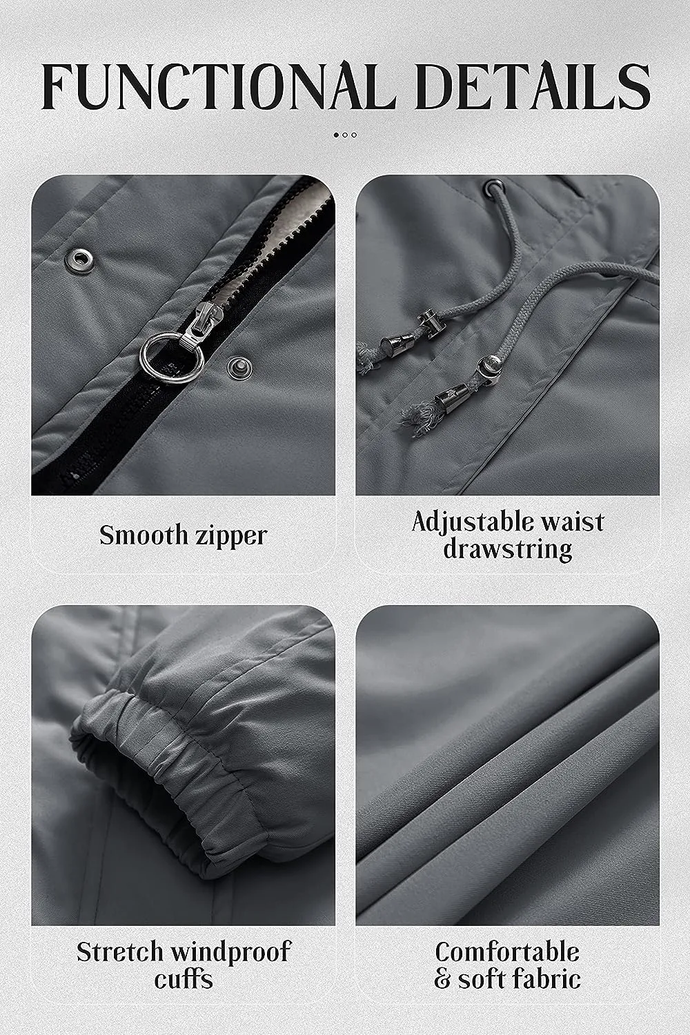 Women's Mid-Length Parka Winter Outerwear Jacket Soft Fleece Warm Snow Coat