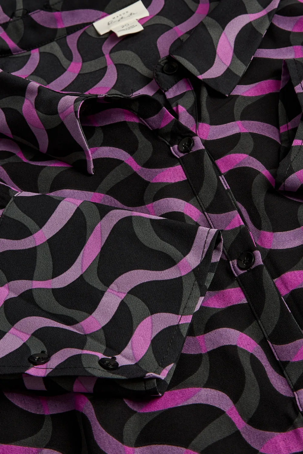 Evans Black & Purple Swirl Print Shirt Dress