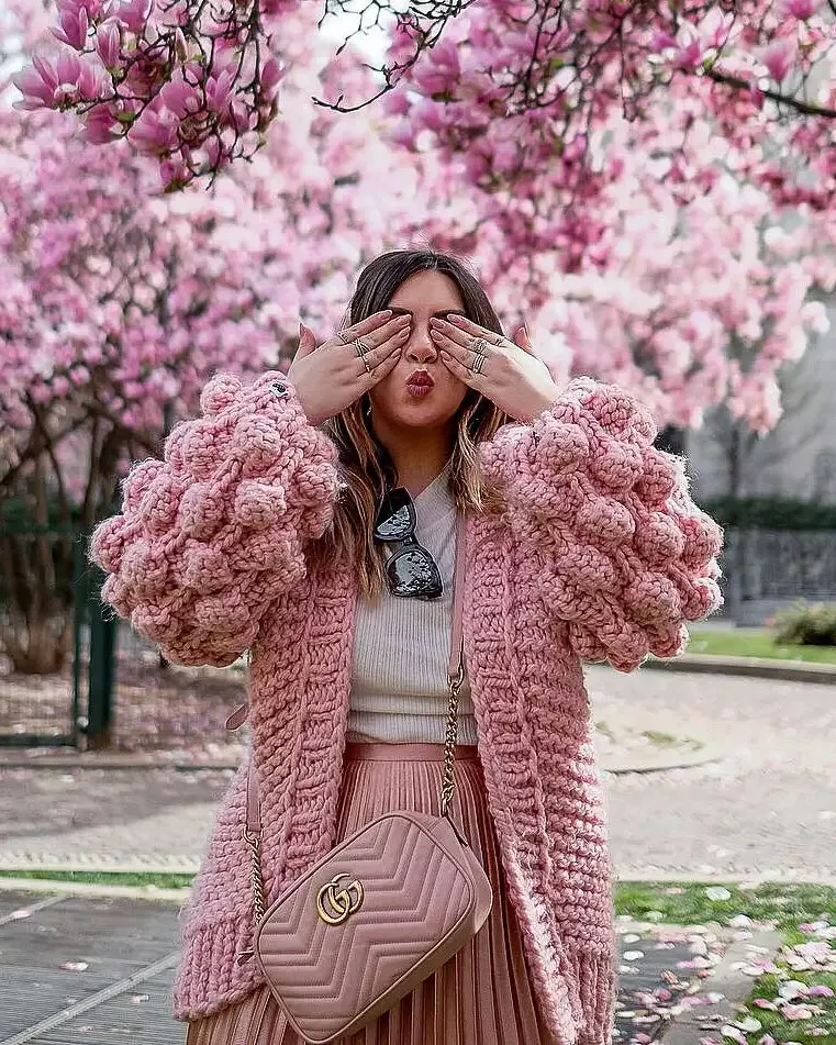 Bubble Sleeve Cardigan