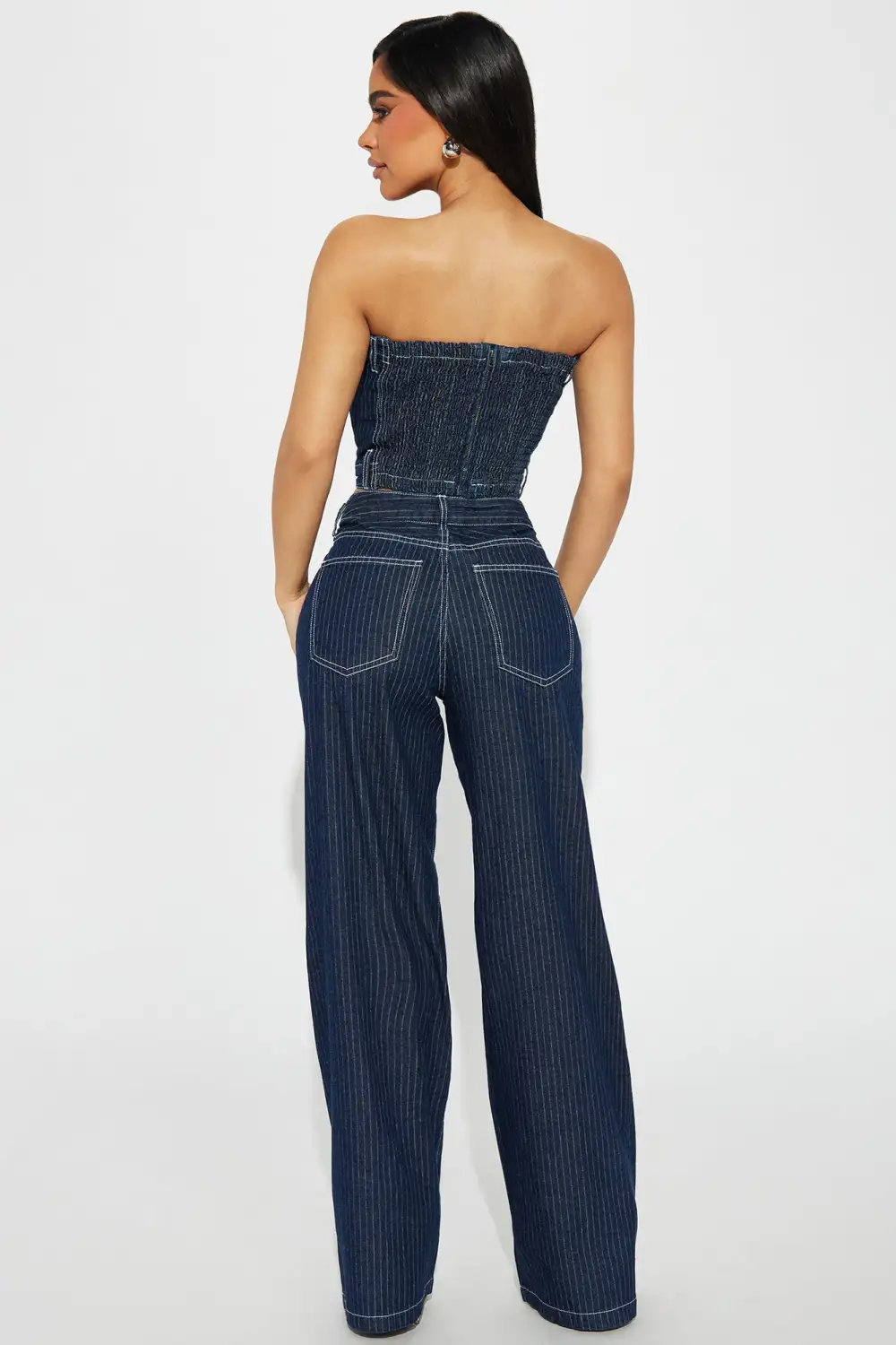 Keep You Close Denim Pant Set - Dark Wash