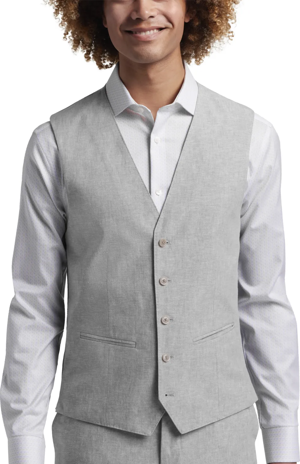 JOE Joseph Abboud Slim Fit Linen Blend Suit Vest