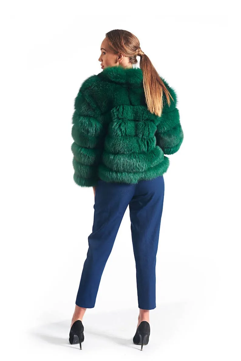 Green  Fox Fur Coat Women’s