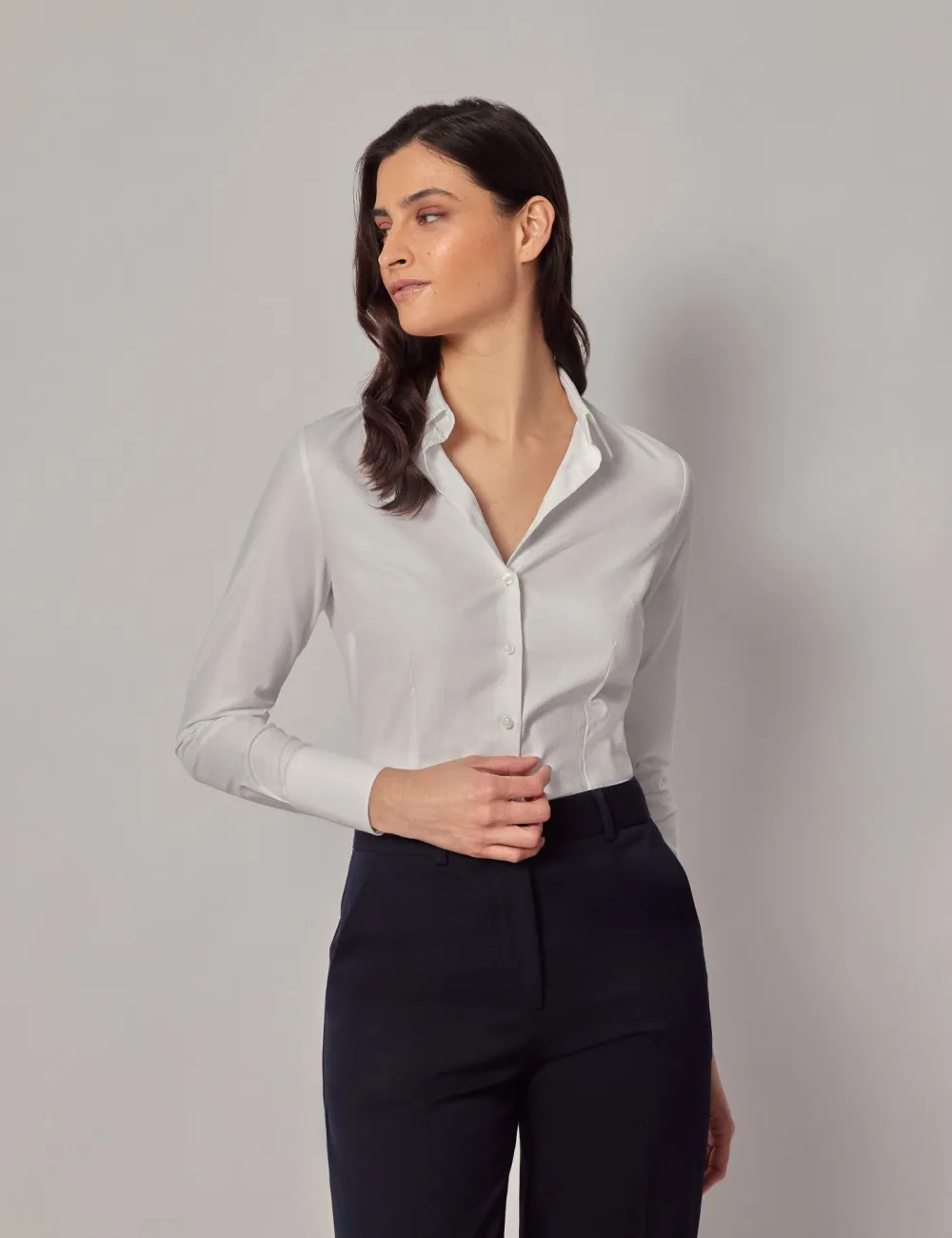 Twill Cotton Fitted Shirt