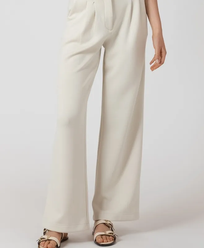 Wide Leg Knit Pull-On Trouser