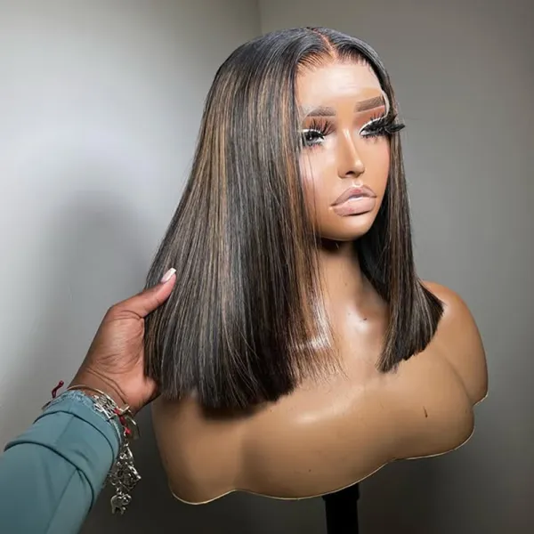 FB30 Balayage Straight Short Bob Wig Human Hair Wigs Sterly Hair