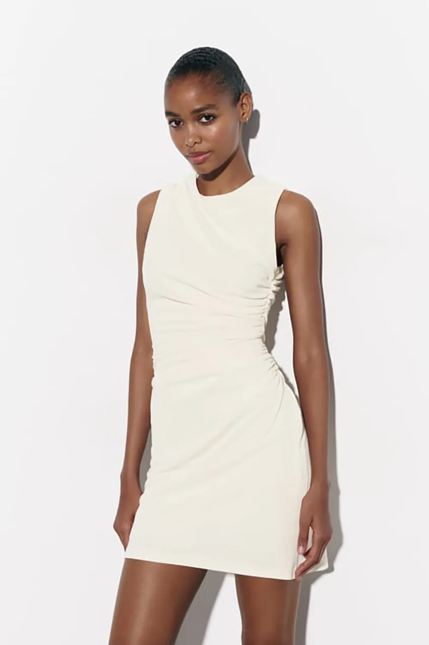 GATHERED SHORT DRESS