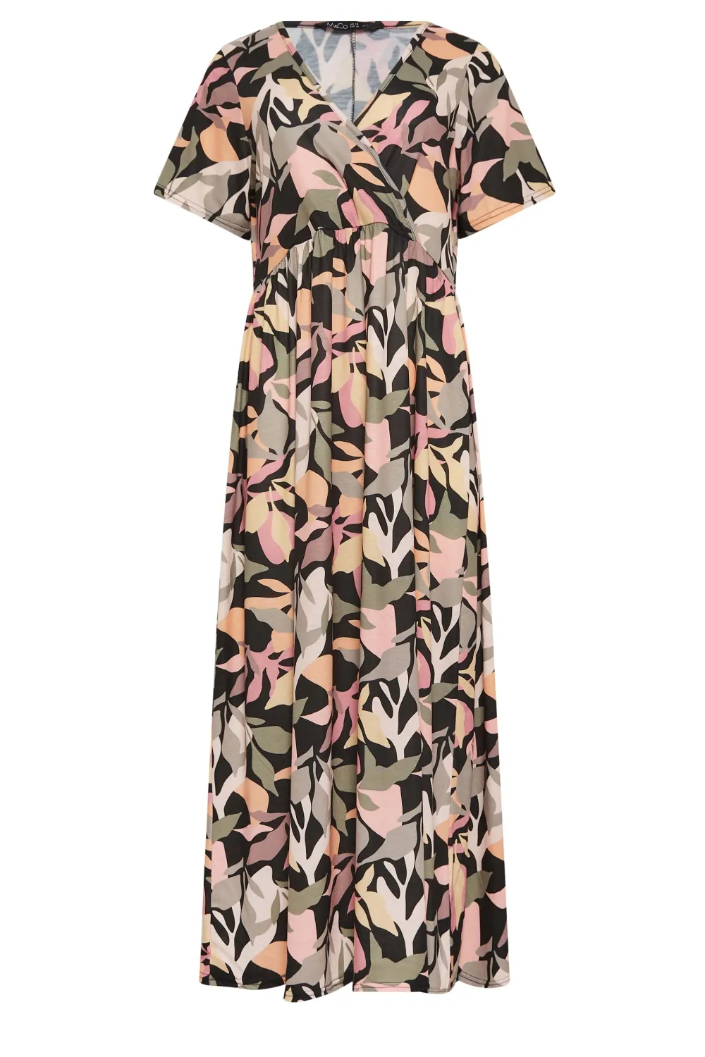 M&Co Black Tropical Print Maxi Dress
