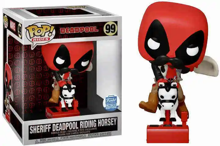 POP RIDES SHERIFF DEADPOOL RIDING HORSEY FUNKO EXCLUSIVE