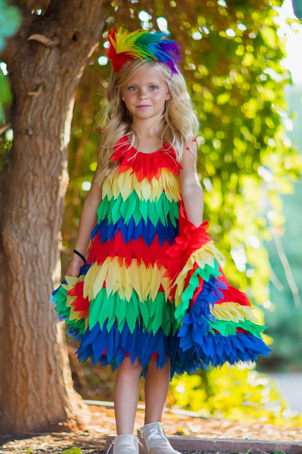 Rainbow Parrot Costume - 3 Piece Set