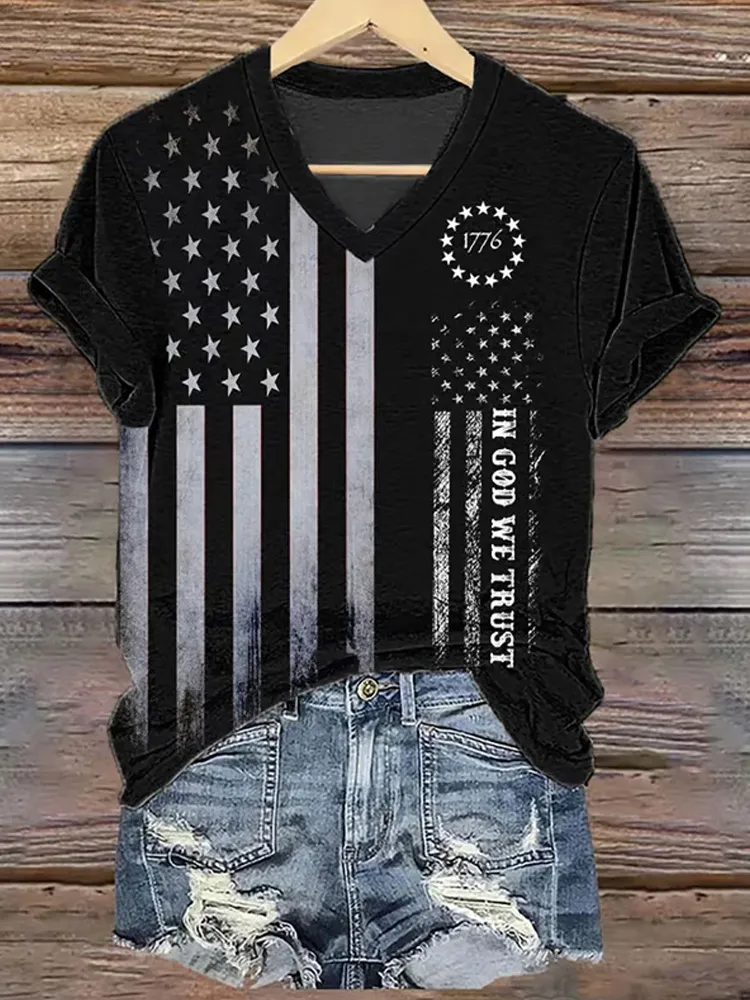 Women's In God We Trust 1776 Short-sleeved T-shirt