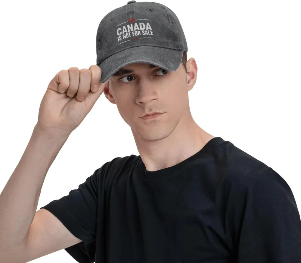 Canada is Not for Sale Trucker Hat for Dad Golf Cotton Washed Denim Baseball Caps