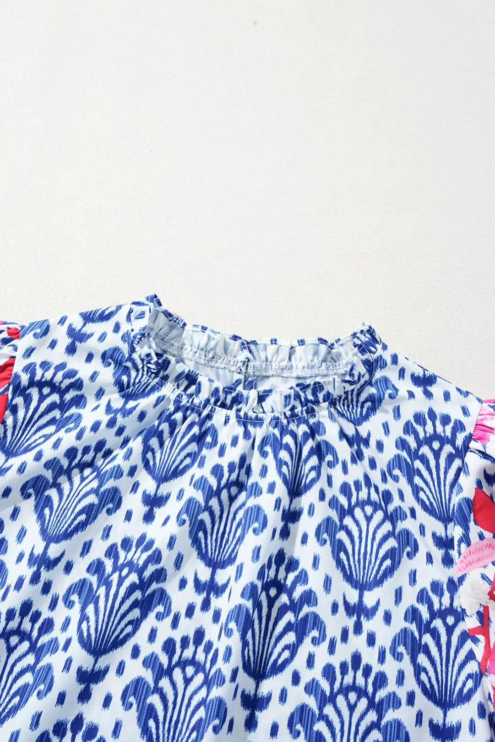 Floral Frilled Puff Sleeve Blouse