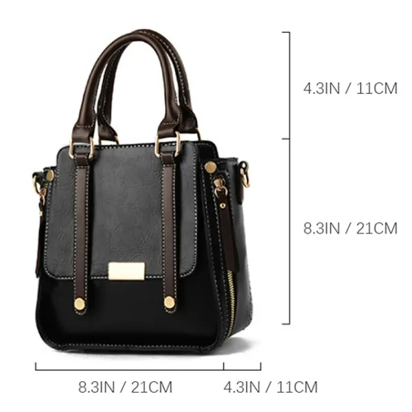 Women's Handbag Crossbody Bag PU Leather Office Daily Zipper Solid Color Maroon caramel colour Black