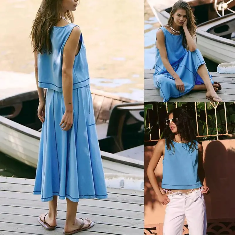 Women's 2 Piece Skirt Sets Summer Matching Sets