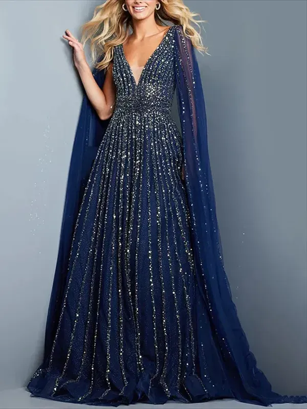 Women's Solid Color Sequin Dress