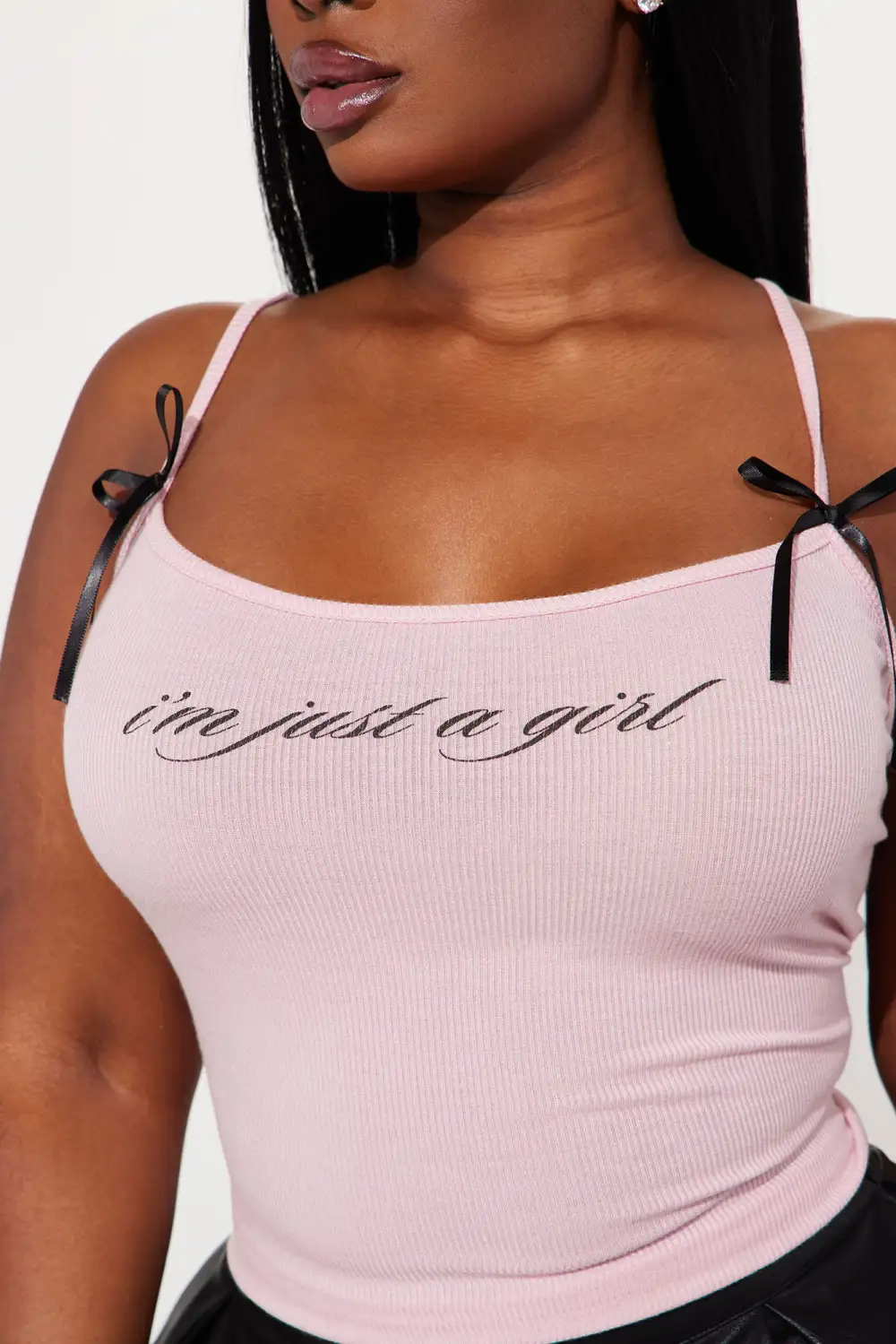 I'm Just A Girl Cami Top - Pink