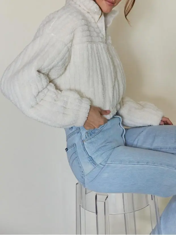 Madison Cropped Plush Jacket