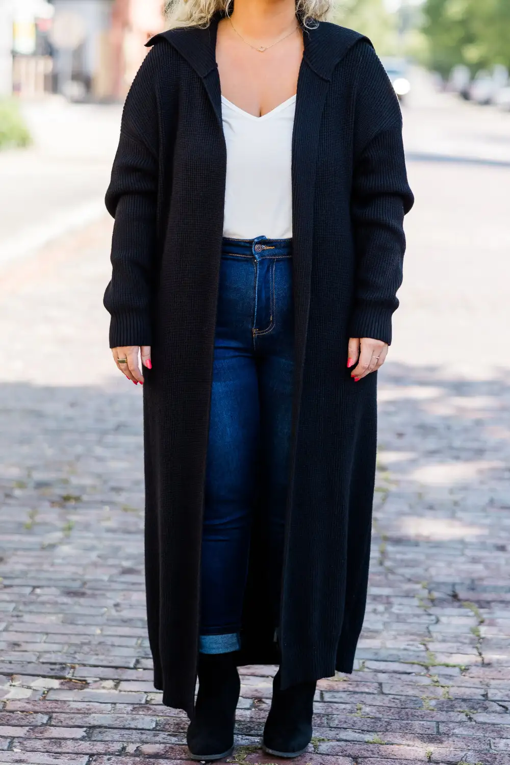 Maple Leaf Cardigan, Black