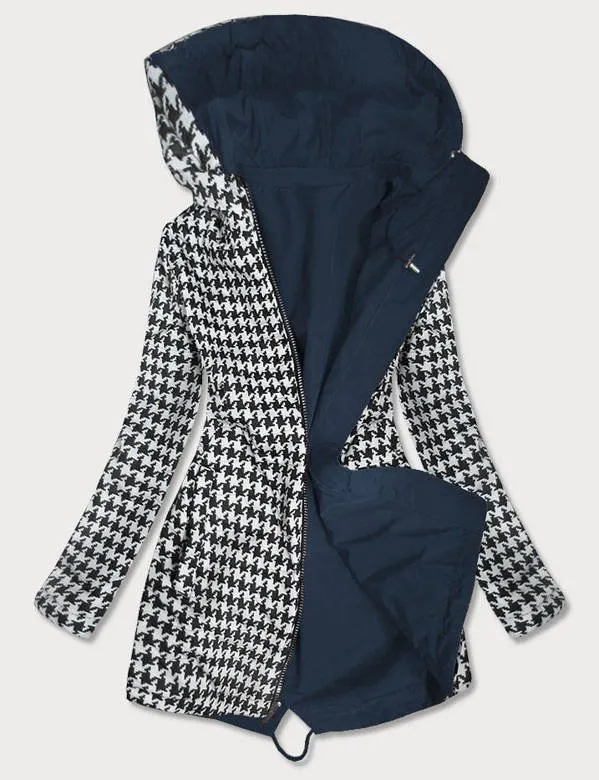 Reversible jacket with a hood