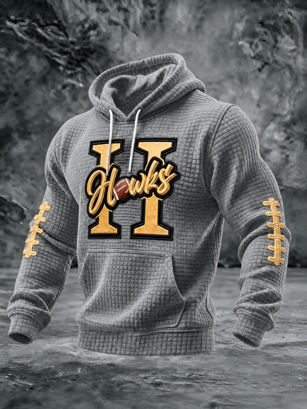 Men'S Football Fans Printed Hooded Sweatshirt
