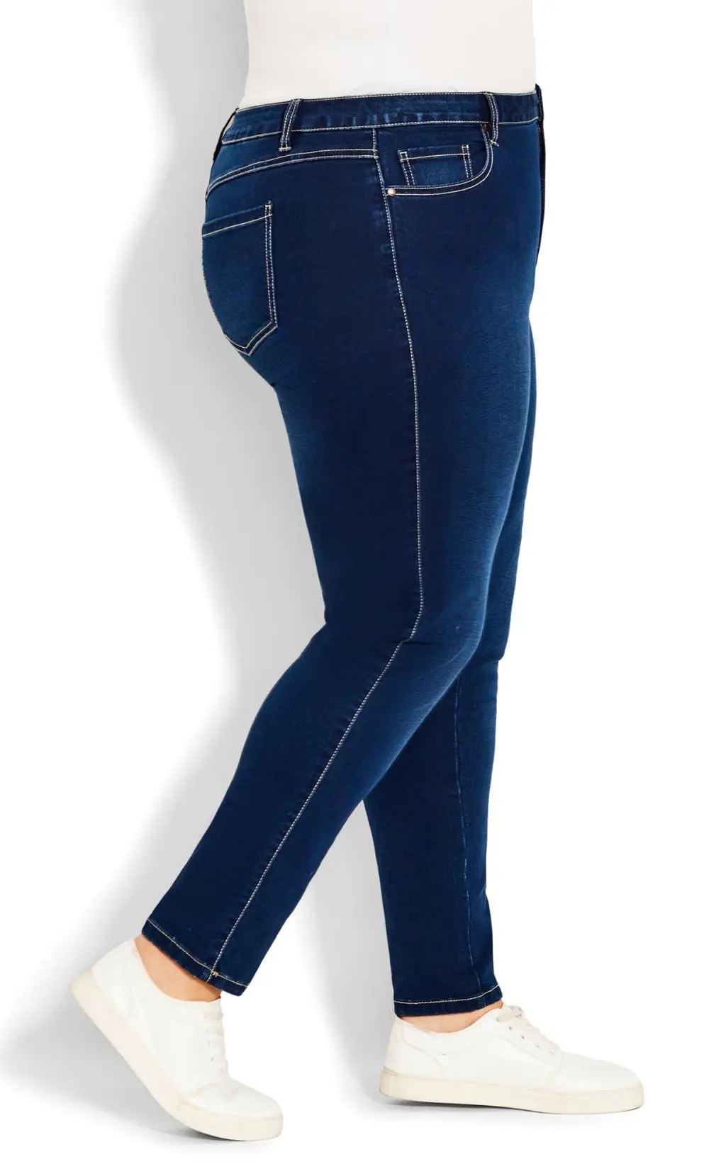 Evans Blue Dark Wash High Waisted Skinny Petite Jeans