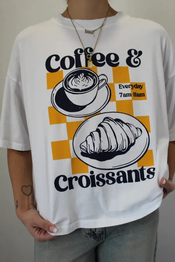Boxy Graphic Crewneck Cotton Tee Piece