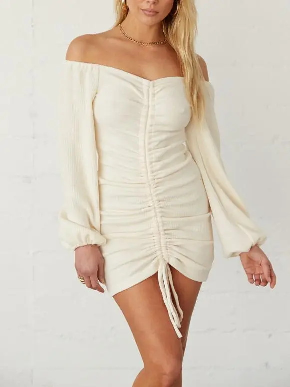 Alexia Off Shoulder Cinched Mini Dress
