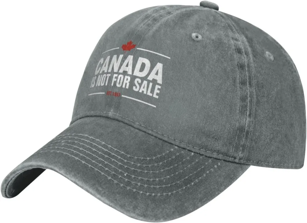 Canada is Not for Sale Trucker Hat for Dad Golf Cotton Washed Denim Baseball Caps