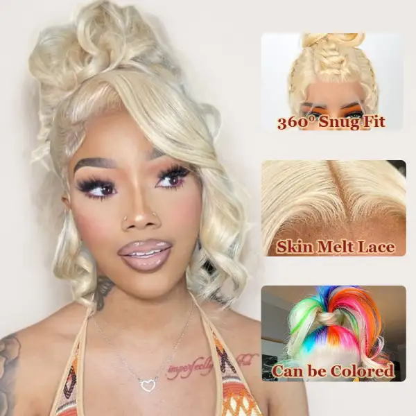 Invisi-Strap 613 Full Lace Wig | Snug Fit #613 Blonde Body Wave/Straight Full Lace Wig 100% Virgin Human Hair