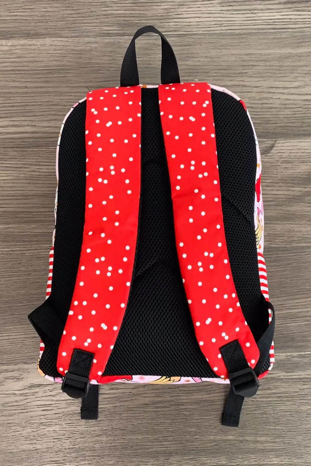 Pink & Red School Supplies Backpack