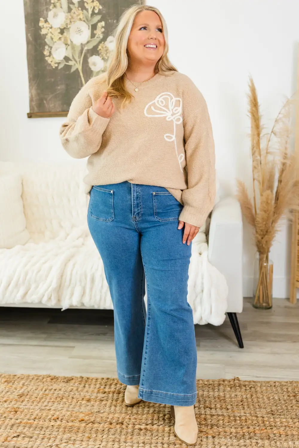 Don't Think About You Sweater, Brown