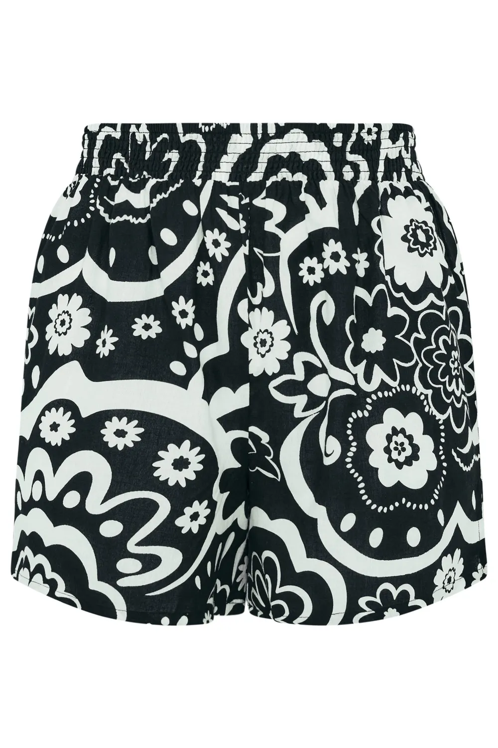 YOURS Curve Black Floral Print Shorts