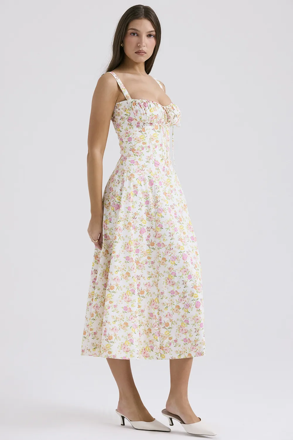 Ivory floral cotton sundress